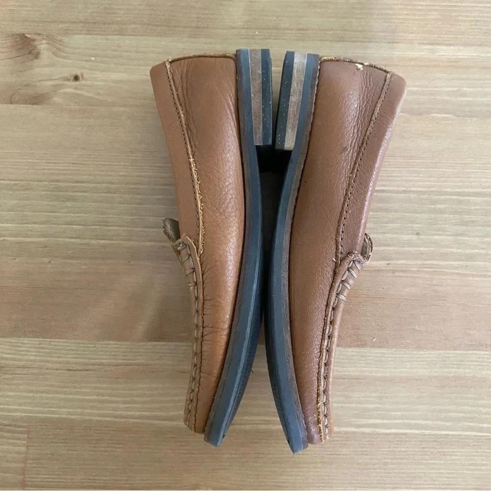 Marc Joseph Kids Slip On Brown Leather Loafers Boat Shoes Sz 11.5 Wedding Preppy